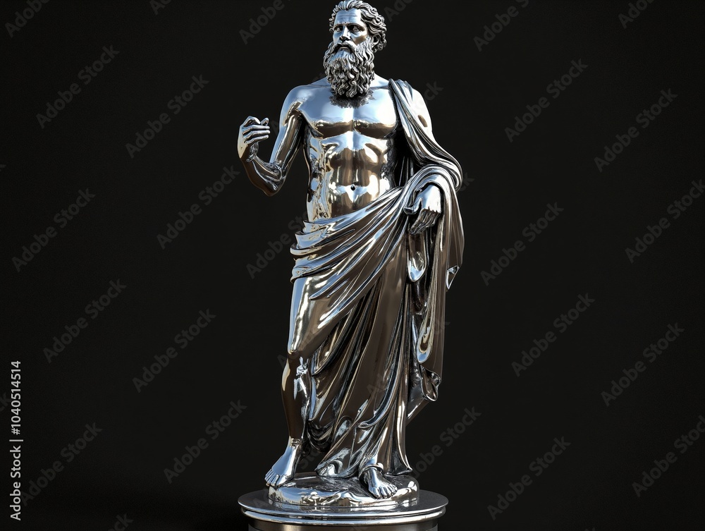Stoic Greek And Roman Statues, Stoics And Stoicism, Philosophy, Motivational And Inspirational Themes With Copy Space