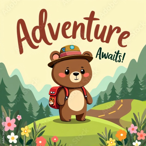 Kawaii Bear Adventure Awaits Design