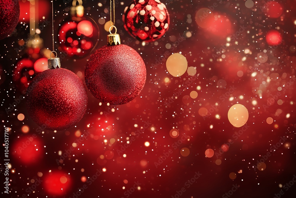 Obraz premium Christmas red background