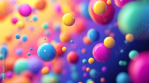 Vibrant colorful dots on a bright abstract background