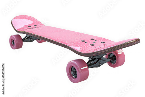 Obraz na płótnie Pink skateboard isolated on transparent background, png file, no background png file w salonie