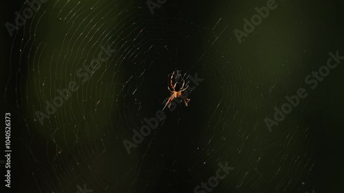 Une Araignée sur sa toile.