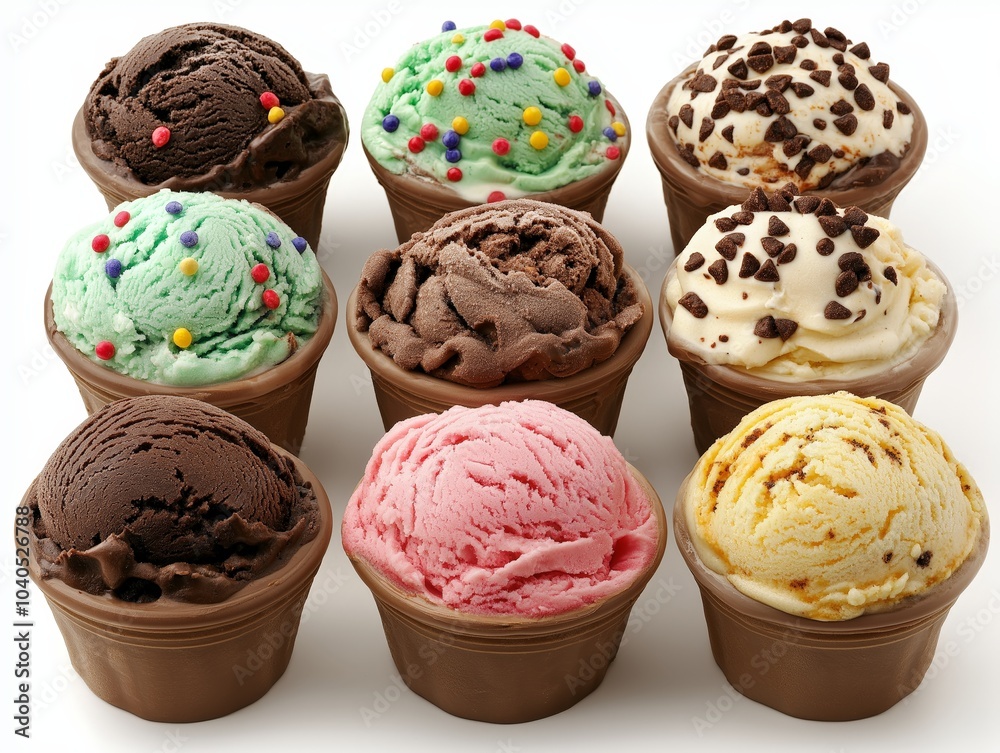 Ice Cream Product Photography on Studio Background with copy space