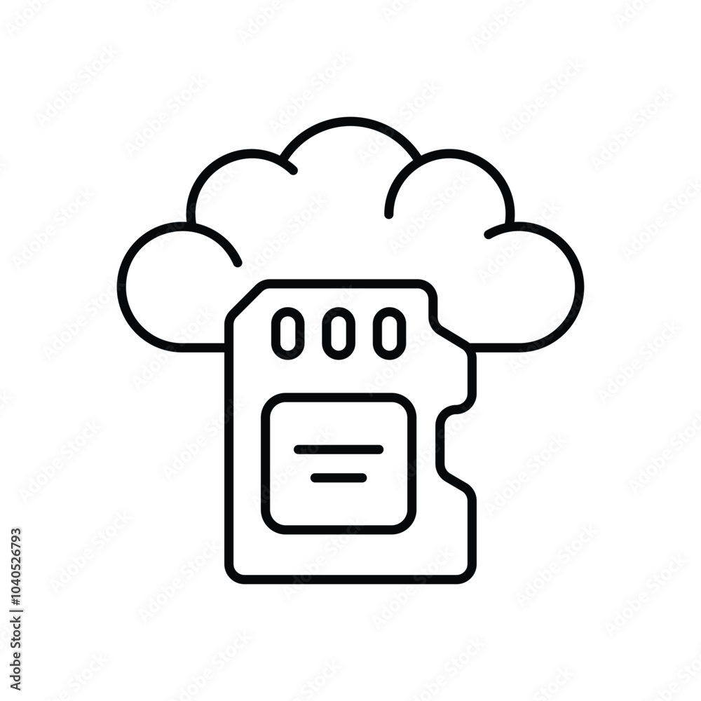 Cloud Card vector icon Cloud Card vector icon