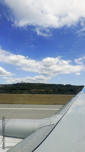 Airplane taking off the ground 4K Stock Video