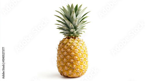 Fresh Ripe Pineapple Isolated on White Background