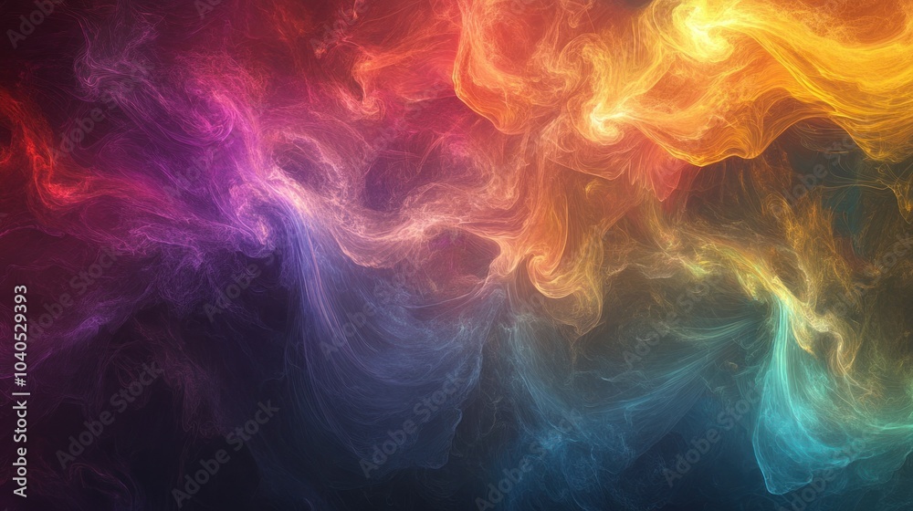 Abstract Swirls of Colorful Glowing Smoke Abstract Swirls of Colorful Glowing Smoke