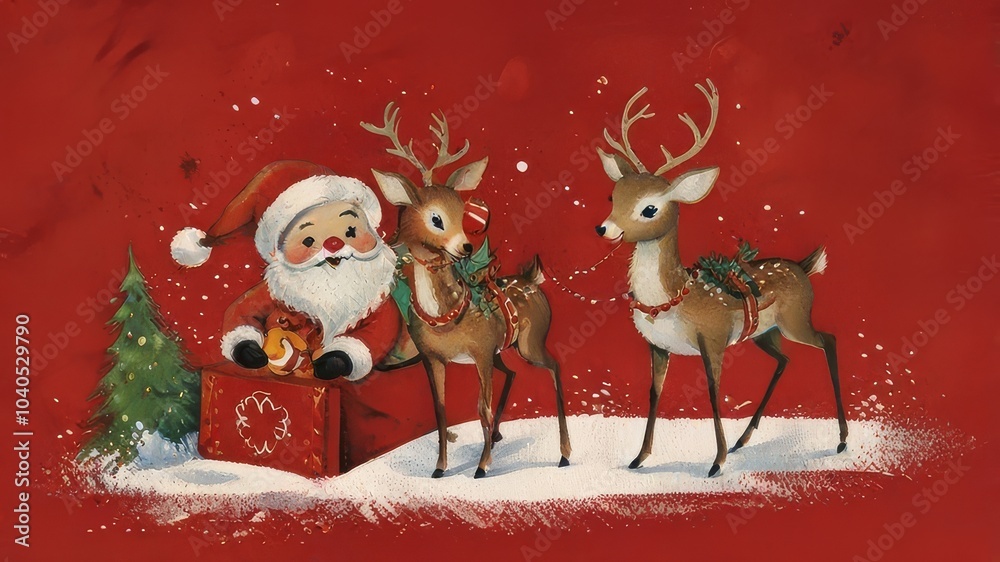Reindeer toy with red nose Christmas background Reindeer toy with red nose Christmas background