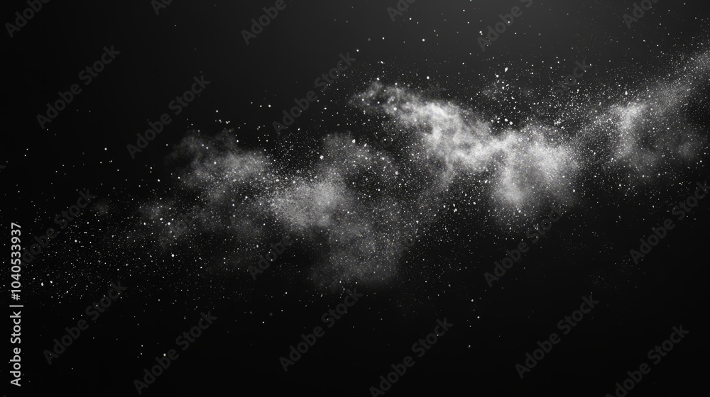 Fototapeta premium Dust effect, A cloud of white powder exploding in the center