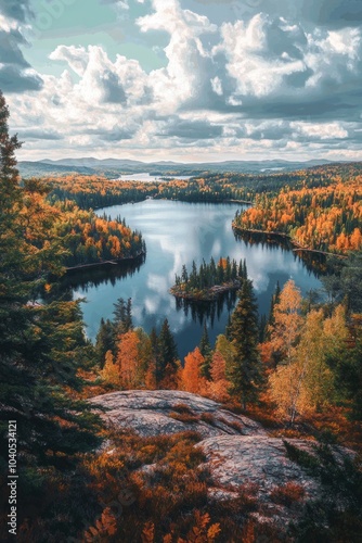 Lake surrounded by forest