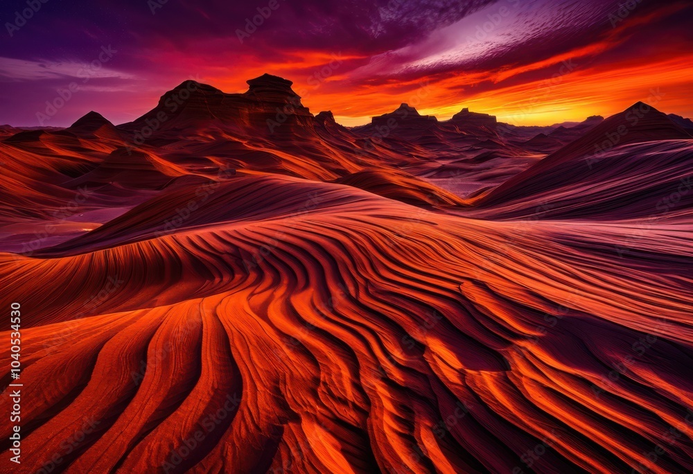 Naklejka premium exploring captivating textures unique landform features stunning forms across diverse terrains, altitude, arc, biology, canyon, cliff, color