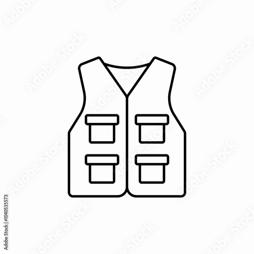 safety vest icon sign vector