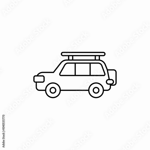 traveling car icon sign vector