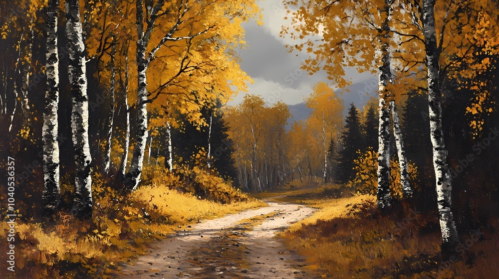 Dense fog in an autumn forest, with golden leaves and soft light filtering through the trees, creating a serene and peaceful mood. Dense fog in an autumn forest, with golden leaves and soft light filtering through the trees, creating a serene and peaceful mood.