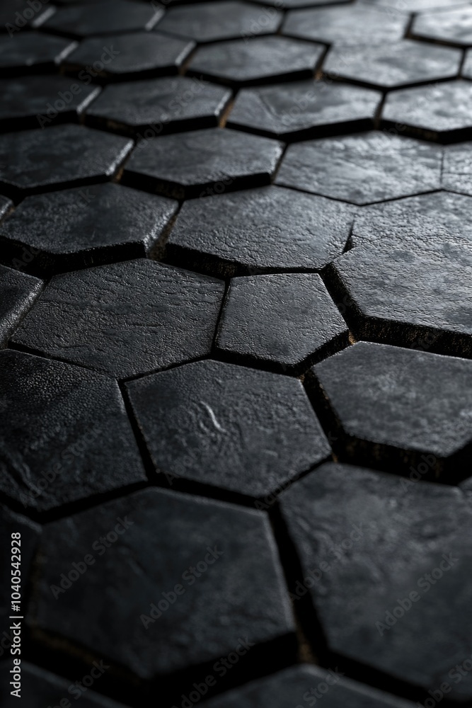 Black Tiled Floor Close Up Black Tiled Floor Close Up