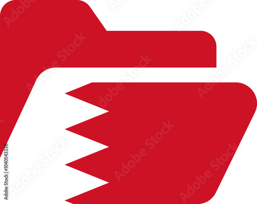 Folder Shape Of Bahrain Flag
