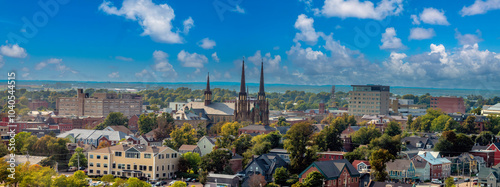 Foto Aerial view of Chalottetown, Prince Edward Island, Canada
