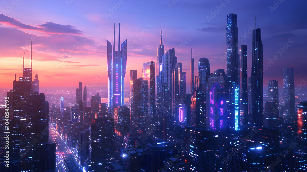 Obraz premium city skyline