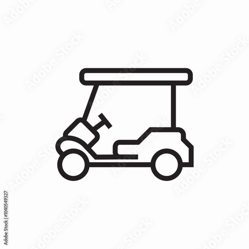 golf cart icon sign vector