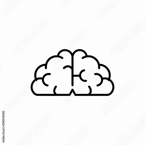 half brain icon sign vector