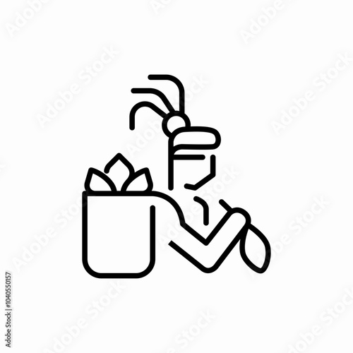 worker indigenous person icon sign vector