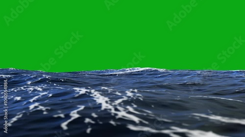 Ocean Water Waves With green screen
