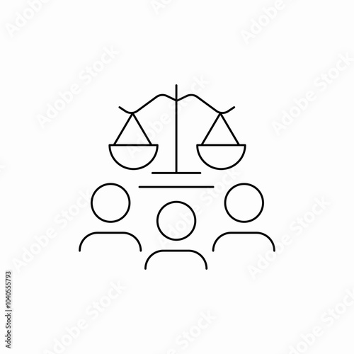 court jury icon sign vector