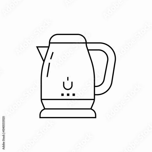 electric kettle icon sign vector