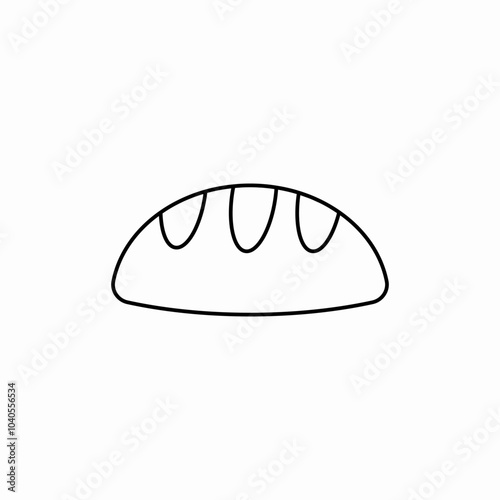 loaf of bread icon sign vector