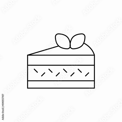 sweet cheesecake icon sign vector