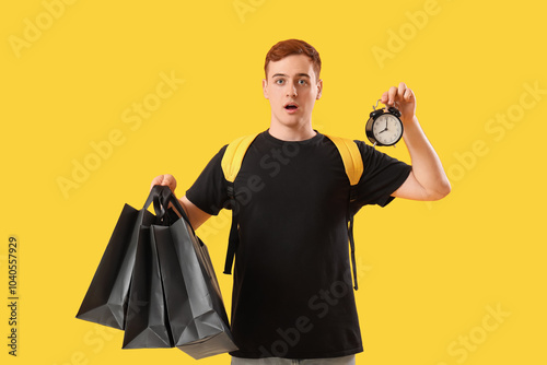 Shocked young redhead man w...