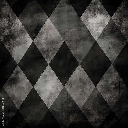 Abstract geometric pattern of dark textured tiles arranged in a modern design...
