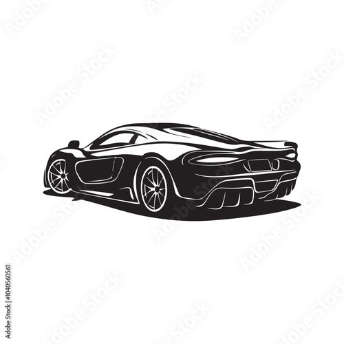 Super Car silhouette vector illustration