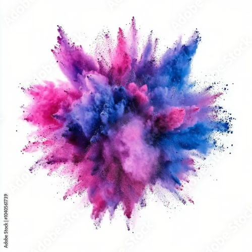 Colorful powder explosion creating vibrant clouds during a lively celebration...