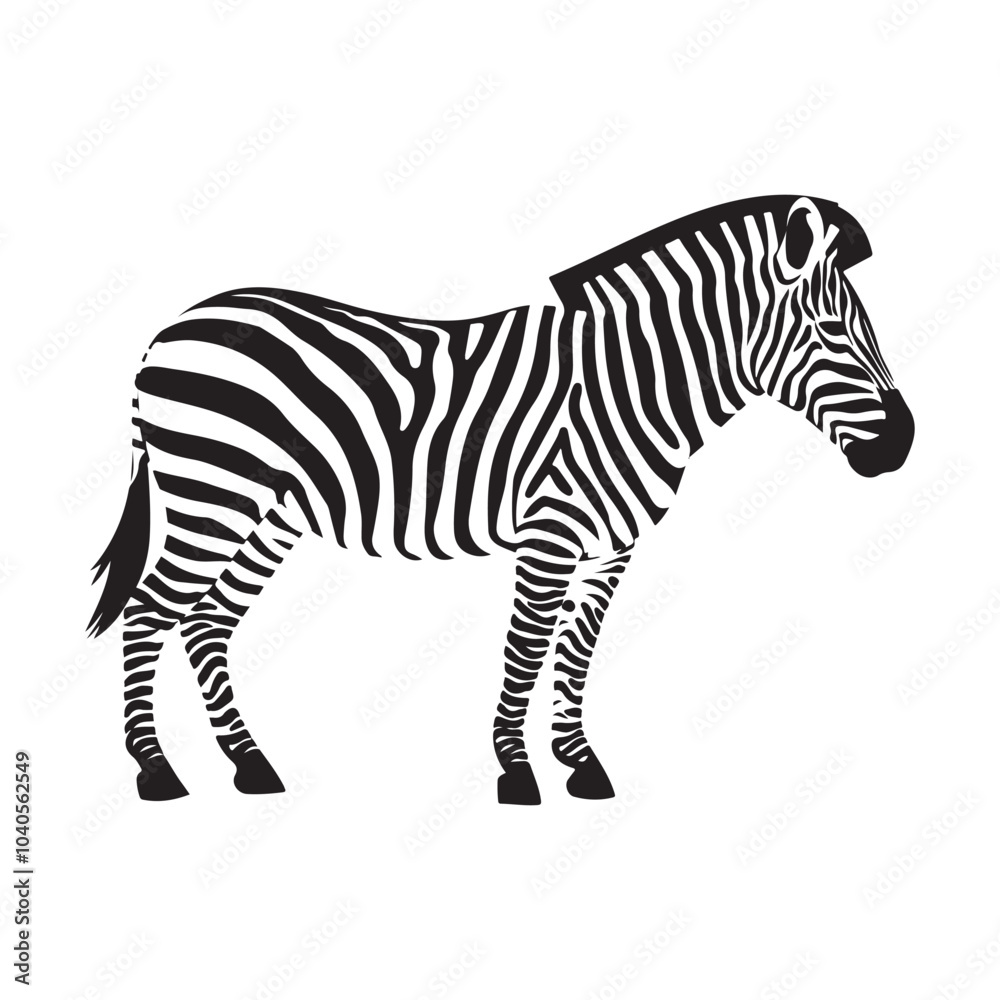 Fototapeta premium Zebra silhouette vector illustration