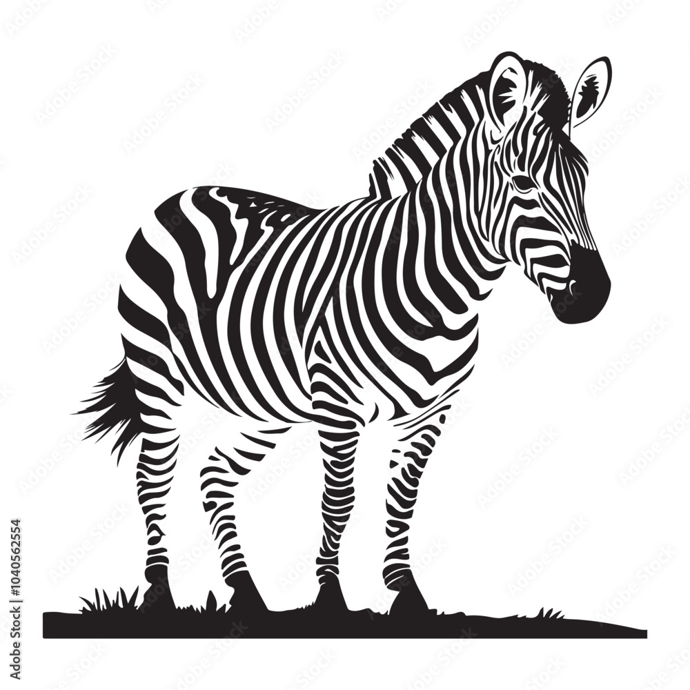 Obraz premium Zebra silhouette vector illustration