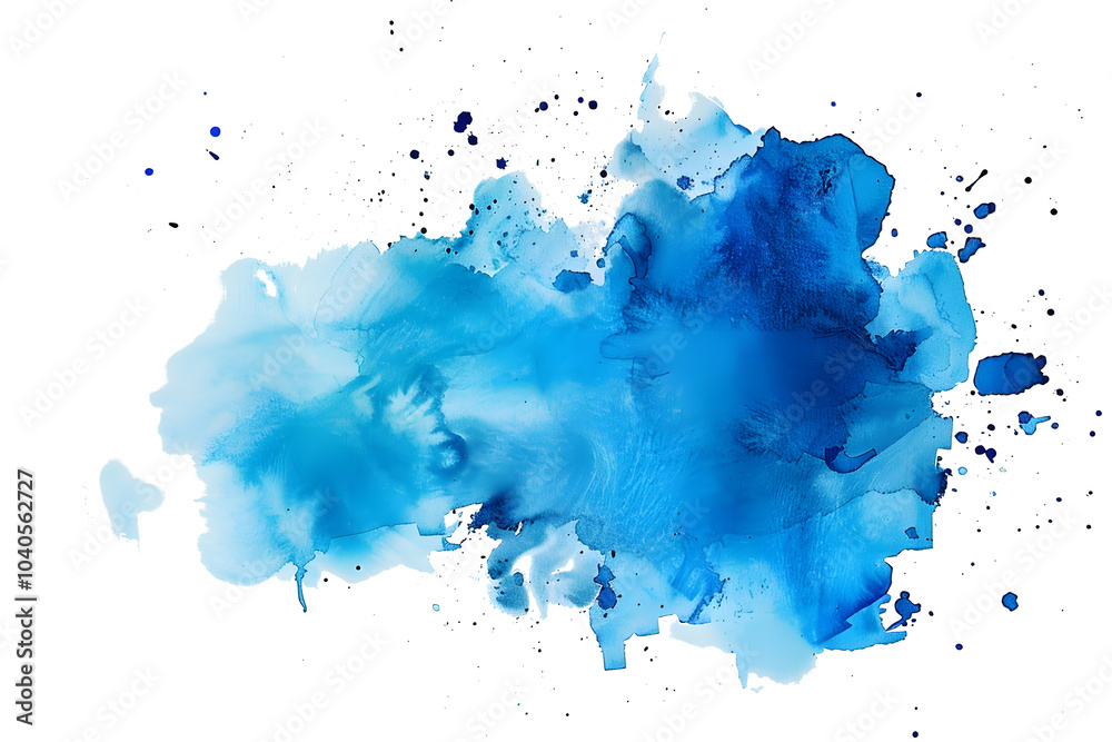 Obraz premium blue watercolor stain on background