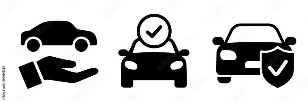 Car insurance icon. Car insurance icon set Car insurance icon. Car insurance icon set