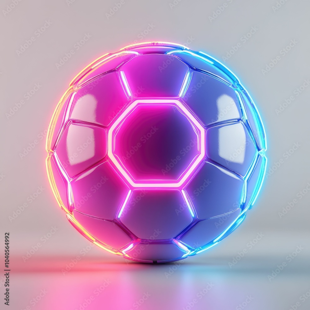 Naklejka premium neon ball isolated on white background 