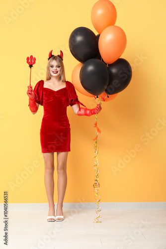 Young woman dressed for Hal...