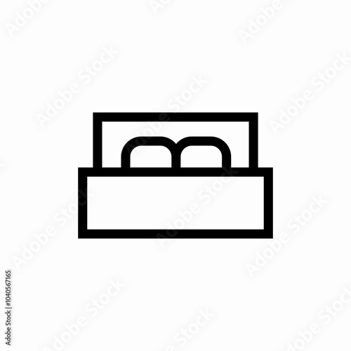 double bed icon sign vector