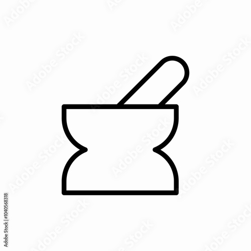 mortar and pestel icon sign vector