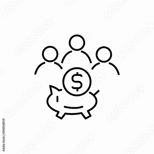 piggy bank icon sign vector