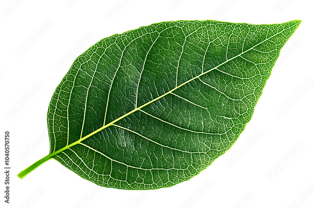 Obraz premium Green leaf isolated on a white background