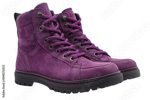 Purple Wrestling Shoes isolated on transparent background, png file, no background png file