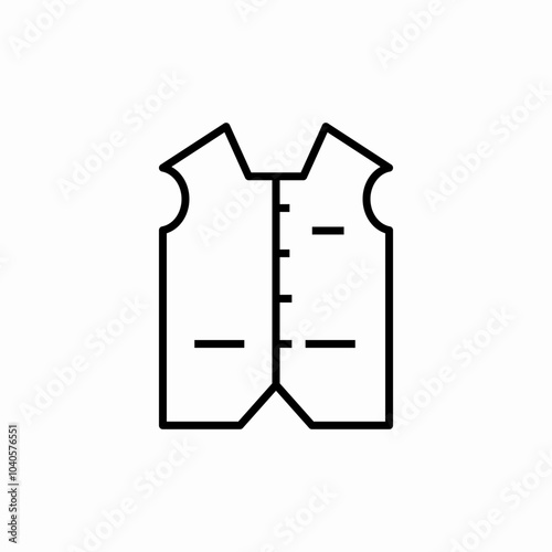 coat vest icon sign vector