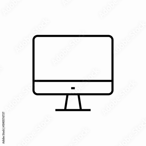 computer monitor icon sign vector