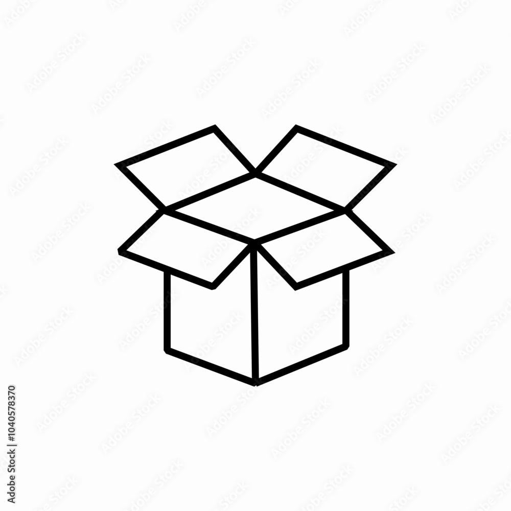 open box icon sign vector open box icon sign vector