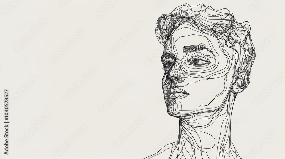 Abstract Line Art Portrait Abstract Line Art Portrait