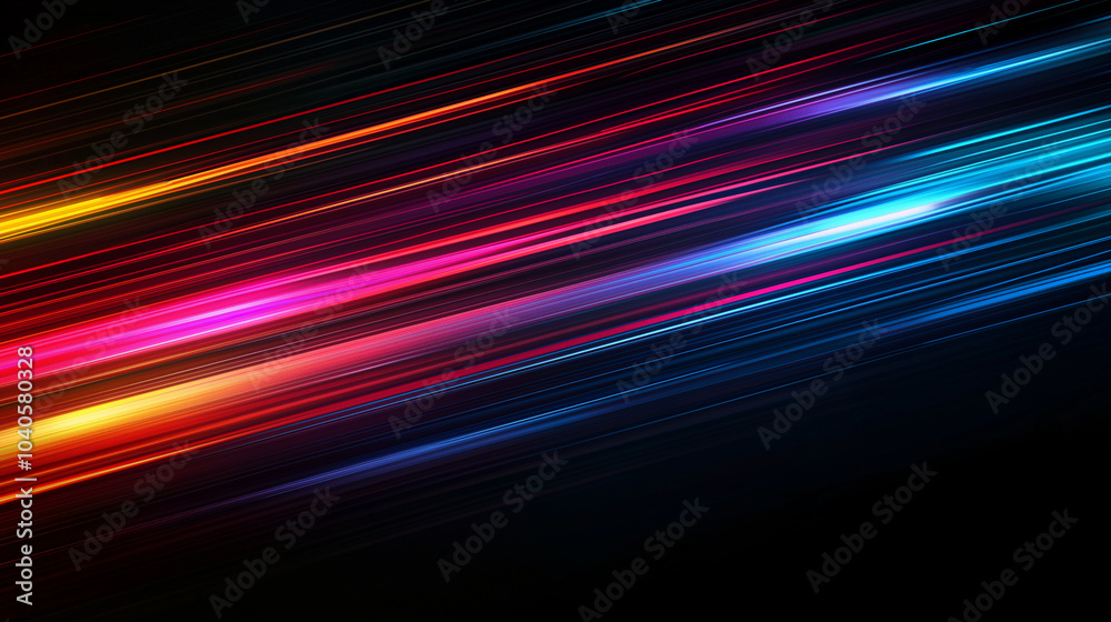Colorful Lines on Dark Background Colorful Lines on Dark Background